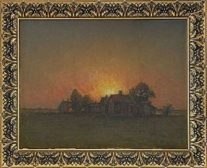 Solnedgang Over Segerstad - Oland by Per Ekstroem