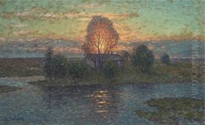 Hus I Solnedgang by Per Ekstroem