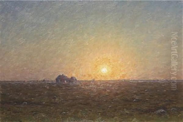 Olandsk Gard I Solnedgang - view 1