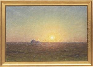 Olandsk Gard I Solnedgang by Per Ekstroem