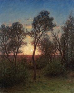 Landskap I Solnedgang by Per Ekstroem