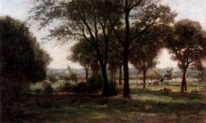 Franskt Landskap Med Bonder by Per Ekstroem