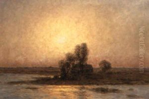 Solnedgang Over Olandsk Gard by Per Ekstroem