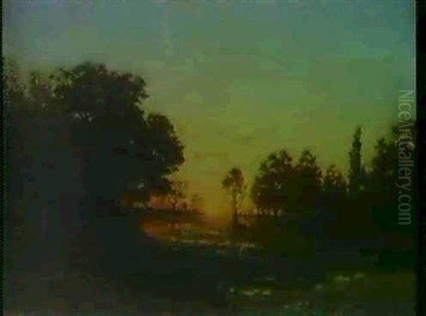 Kvallssol Over Franskt Landskap - view 1