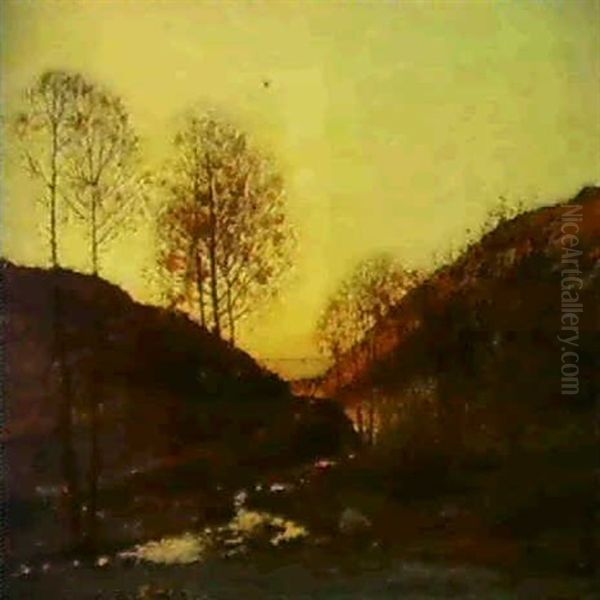 Landskap I Solnedgang - Motiv Fran Carolles, Normandie - view 1