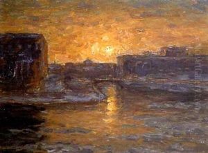 Solnedgang Over Kungliga Slottet Och Riksdagshuset by Per Ekstroem