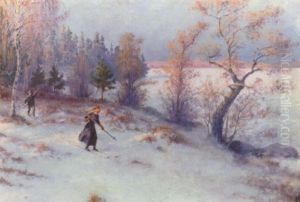 Skidakare I Vintersol