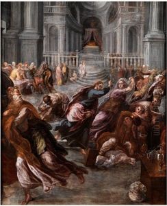Vertreibung Der Handler Aus Dem Tempel by El Greco (Domenikos Theotokopoulos)