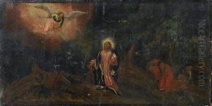 The Agony In The Garden Unframed by El Greco (Domenikos Theotokopoulos)