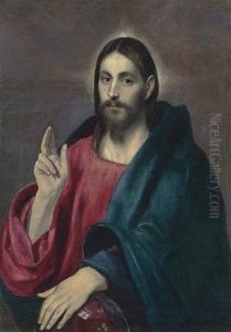 Salvator Mundi (collab. W/studio) by El Greco (Domenikos Theotokopoulos)