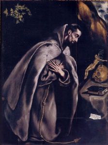 Saint Francis Meditating by El Greco (Domenikos Theotokopoulos)