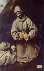 Saint Francis And Bother Leo In Meditation