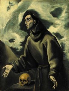 Saint Francis Receiving The Stigmata by El Greco (Domenikos Theotokopoulos)