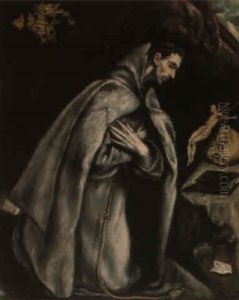 St. Francis Kneeling In Meditation by El Greco (Domenikos Theotokopoulos)