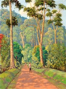 Boschweg Kali-baroe, Oost Java by Cornelis Robrecht Arthur (A.) Eland