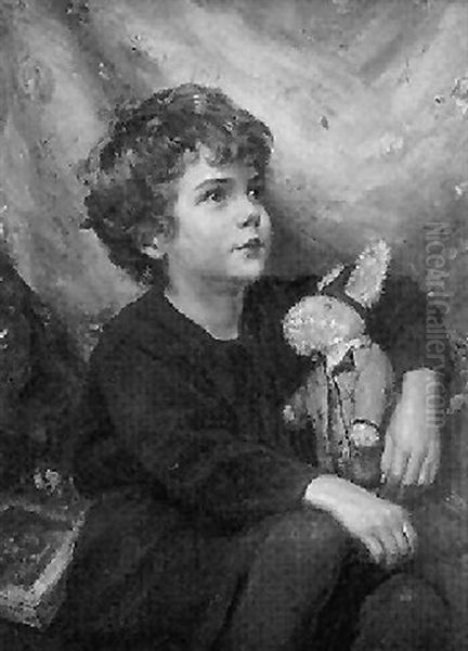 Boy With Bunny - view 1