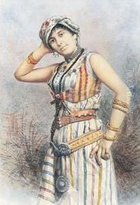 " Jeune Orientale Aux Bijoux ". by Albert Emile Artigue