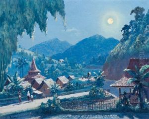 The Road To Sibolga With A View Of The Bay Of Tapanuli by Leo Eland