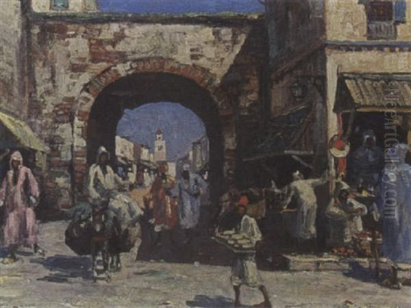 Market Scene, Morocco - view 1