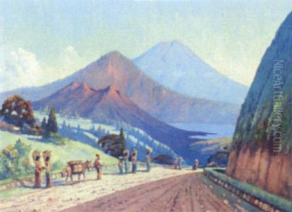 Indonesian Villagers On Route To Market - view 1