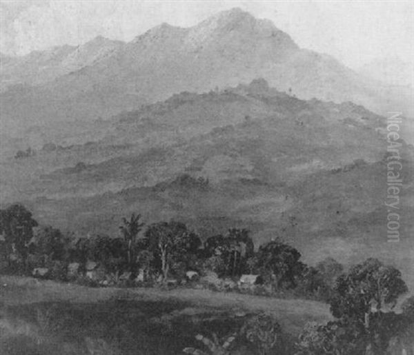 A Village In A Mountainous Landscape - view 1