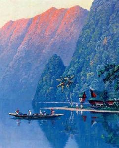 A View On Lake Manindjau, Sumatra At Dawn