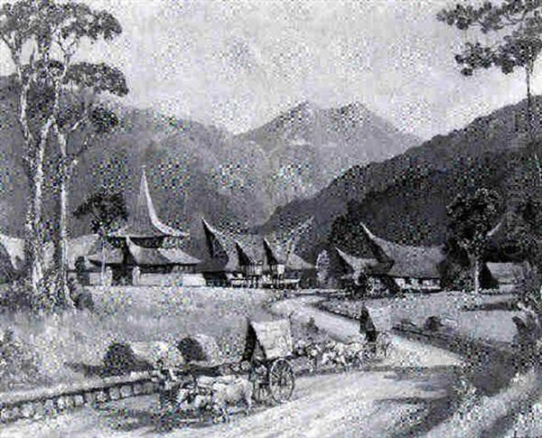 A Village Scene On Sumatra - view 1