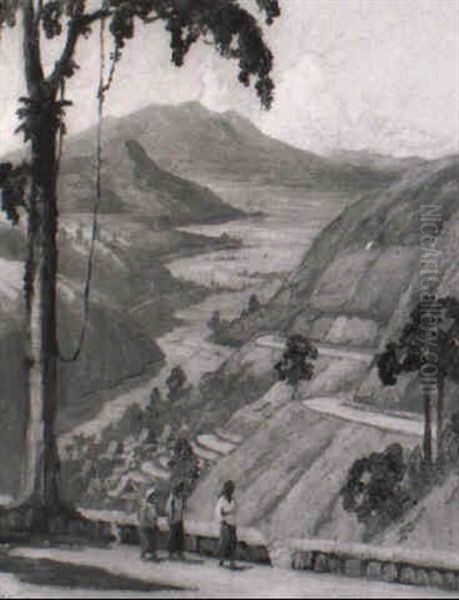 Three Figures On A Mountain Path - view 1