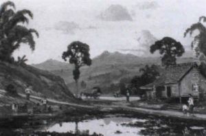 Figures In A Landscape At Sunset, Java