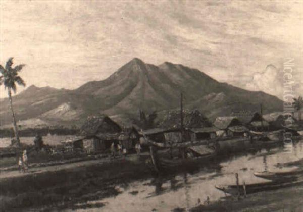 Houses In A Riverbank - view 1