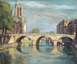 Le Pont Saint Michel, Paris by Lili Elbe