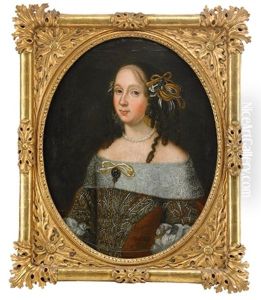 Portratt Av Friherrinnan Brita Lilliehook, Fodd Cruus Af Gudhem, Ikladd Broderad Klanning Med Spets by Jacob Heinrich Elbfas
