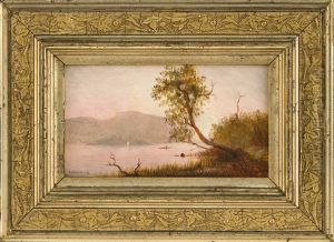 Sunset Over A Lake by Lemuel D. Eldred
