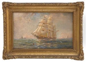 Clipper Ship Under Sail by Lemuel D. Eldred