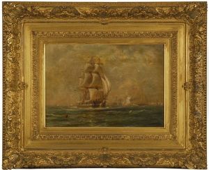 Whaler And Other Vessels Off The Coast