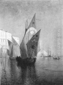 Sailboats, Venice by Lemuel D. Eldred