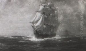 Whaler At Sea by Lemuel D. Eldred