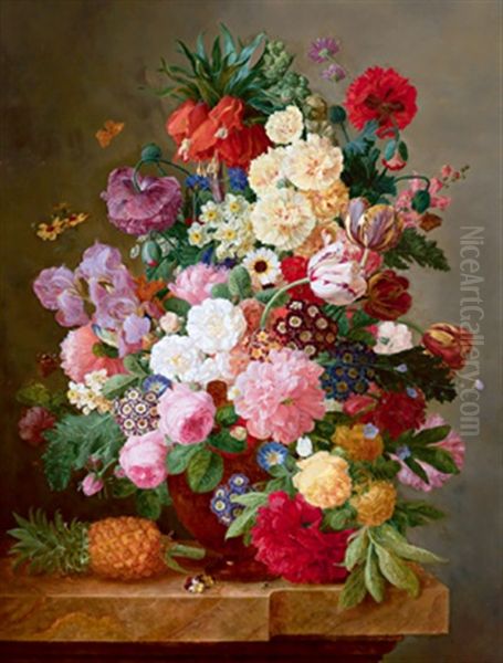 Groses Blumenstuck Mit Ananas - view 1