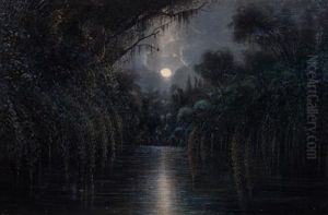 Moonlit River by Henry Arthur Elkins