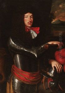 Bildnis Des Maximilian Joseph Landgraf Zu Furstenberg Im Kuras Und Mit Feldherrenscharpe Vor Bewegter Landschaft