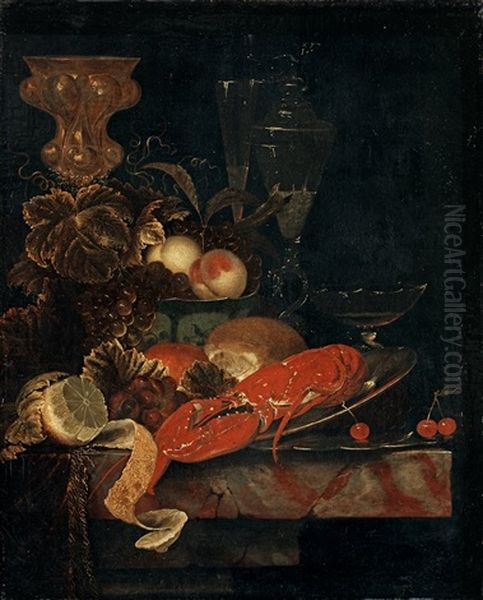 Still Life With A Lobster And Fruits - view 1