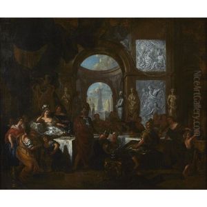 The Banquet Of Cleopatra by Ottmar Elliger the Younger