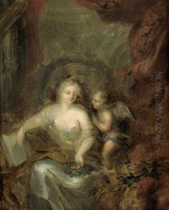 Klio, Die Muse Der Geschichtsschreibung, Mit Putto by Ottmar Elliger the Younger