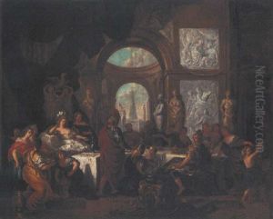 The Banquet Of Cleopatra by Ottmar Elliger the Younger