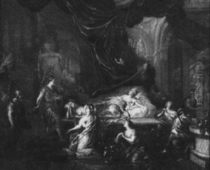 La Mort De Cleopatre by Ottmar Elliger the Younger