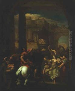 Jephthah And His Daughters by Ottmar Elliger the Younger