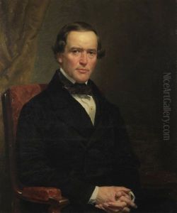 Portrait Of A Gentleman Seated, Arms Clasped by Charles Loring Elliott