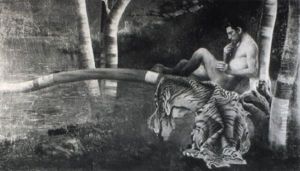 Pan Reclining Beside A Stream by John Elliott