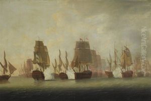 The Battle Of The Saintes, A Pair by Thomas (Captain) Elliott
