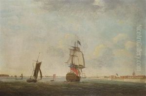 A Man-o'war Heading Into Portsmouth Harbour